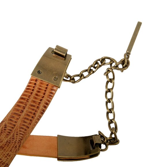 Dsquared2 Women\'s Snake Skin Print Leather Belt Sz M